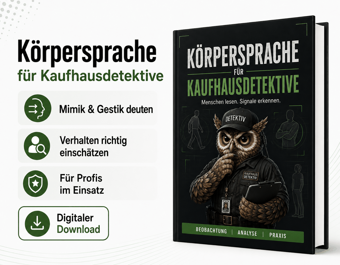 Heft Körpersprache für Kaufhausdetektive